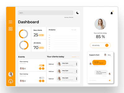 Dashboard concept design figma typography ui ux web