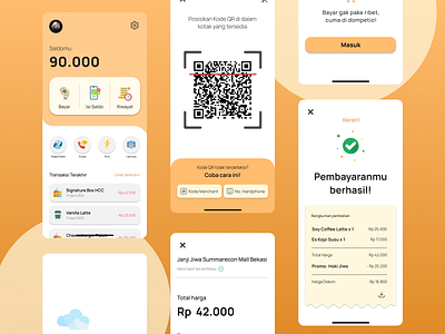 E-wallet / Digital Wallet Application design digital wallet ewallet mobile money orange ui user inteface
