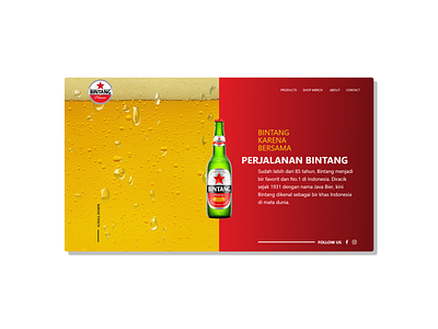 Star Beer beer bir bintang figma ui web design website