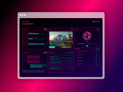 Cyberpunk Theme - Dashboard UI Design