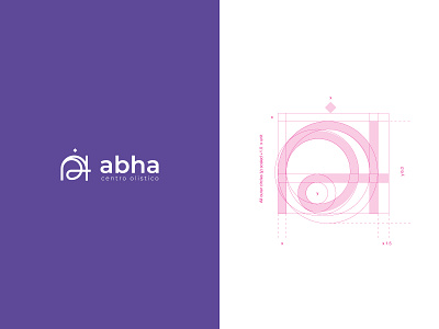 Abha - Holistic Center - Logo Design brand brand design brand identity buddhist circular grid construction logo constructions design designer grid layout grid logo hindi holistic logo logo design branding minimal monogram monogram logo sanskrit units