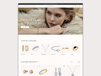 Jewelry Shop Online - Main Page branding design jewerly online shop ui web design website