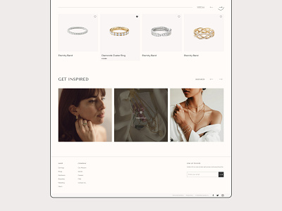 Jewelry Shop Online - Main Page branding design jewerly online shop ui web design website