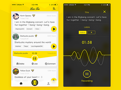 Live Fm Project ai contact line live play ps sketch social ui voice yello