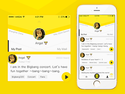 Live Fm Project ai contact line live play ps sketch social ui voice yello