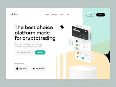 Crypto Finance and Blockchain: Product Website defi digital product landing page marketing website product page product website saas design website design
