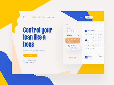 Loan Management: Product Landing Page digital product landing page marketing website product page product website saas design website design