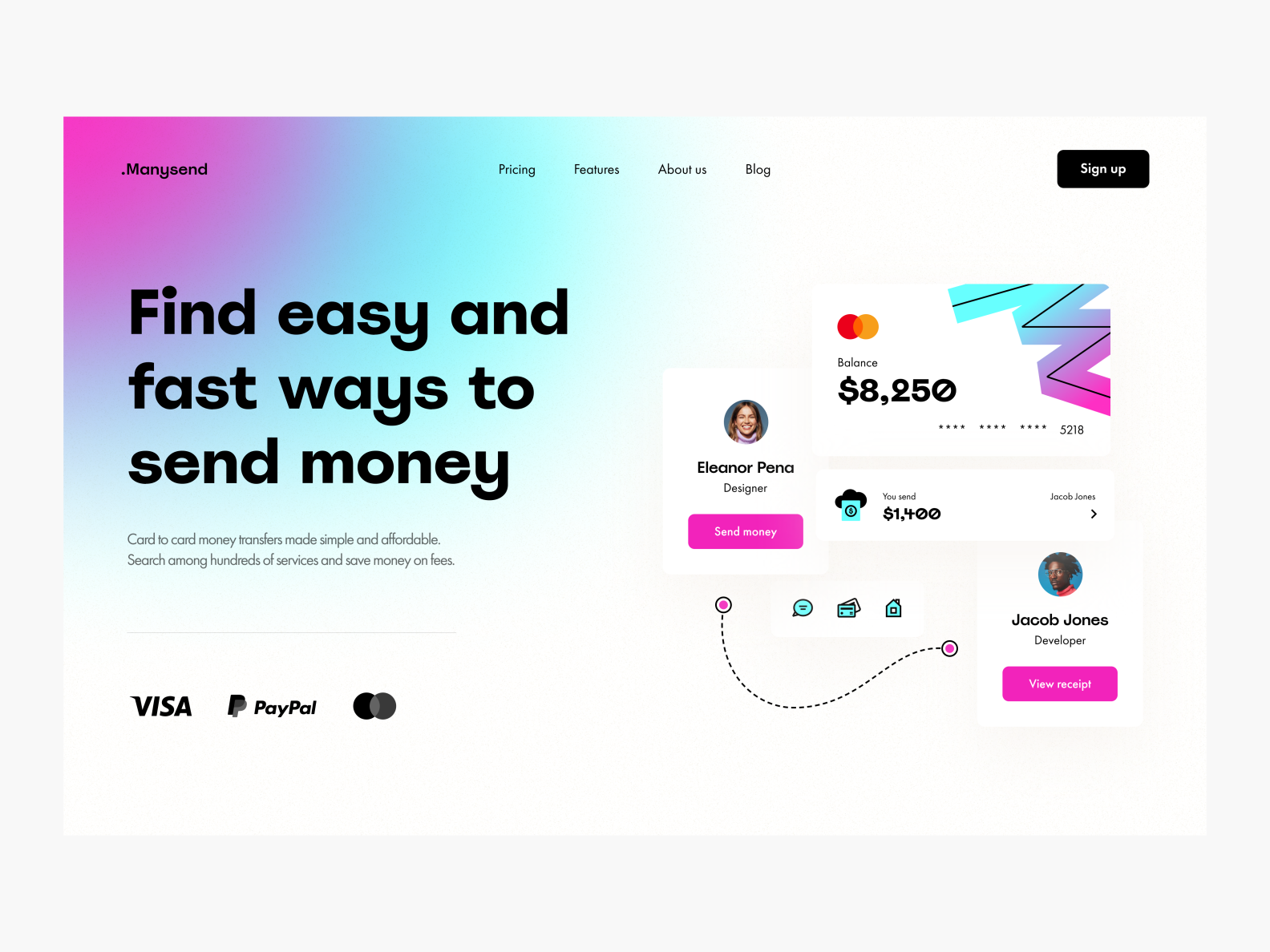 Fintech SaaS: Landing Page by Artem on Dribbble