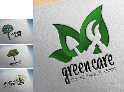 Logo - Green Care + Variations brand design logo design
