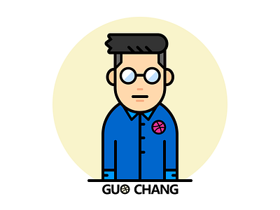 Hello Dribbble!! character china icon illustration person thanks