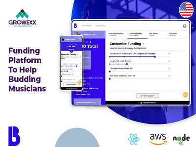 Funding Platform To Help Budding Musicians financial services mvp web app