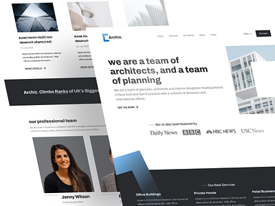 Professional Architectural Company Landing Page Concept agency app architecture black and white ui dark dark mode web digital agency graphic design landing page landing page architectur landing page design landing page ui landing page web ui ui architecture ui clean ui dark ui minimalist ui web web web architecture