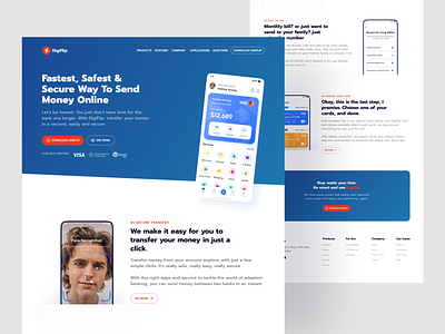 DigiFlip - Bank Transfer Landing Page bank bank transfer bank transfer design web bank ui bank website design graphic design landing page landing page bank transfer landing page design landing page money landing page web light web ui modern web money ui web ui ui web ui web bank uiux web bank transfer