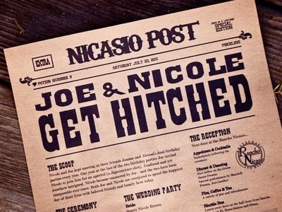 Nicasio Post flyer newspaper wedding