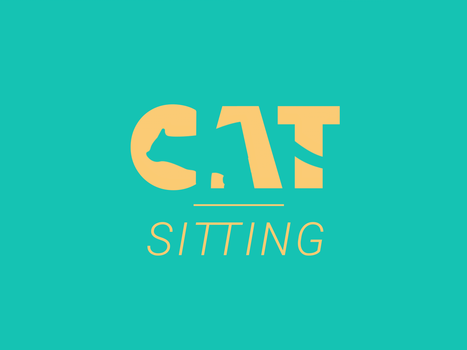 Cat sitting logo animation aftereffects animation 2d cat illustrator logo logo design logodesign motion design motion graphic roboto run cycle
