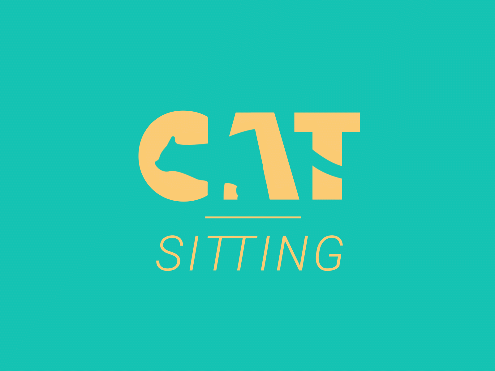 Cat sitting logo animation by Baptiste Boyer on Dribbble