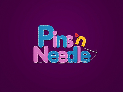 Pins'n Needle logo design vector art