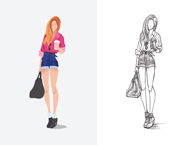 Shopping Girl bag fashion girl illustration shopping