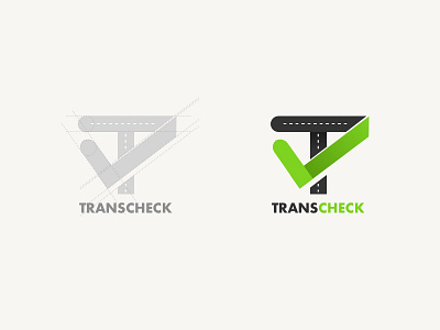 Transcheck Logo check. concept logo design mumbai indore transport