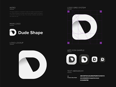 Dude Shape | Branding & Identity brand brand identity branding icon identity logo logo design logo mark logodesign logos logotype mark modern logo vector