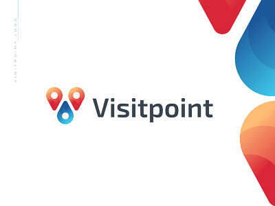 Visitpoint logo abstract logo brand identity branding business logo creative logo gps icon gradient letter logo location logo logo design logo designer logo idea logos logotype modern logo v v letter logo visual identity design wordmark