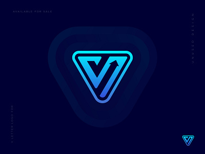 V Letter logo and arrow