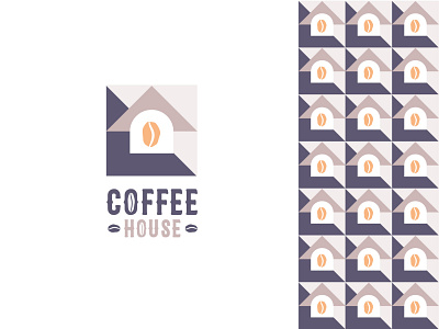 Coffee House brand identity brand pattern branding cafe cafe logo coffee coffee background coffee bean coffee shop logo coffeeshop drink identity logo logo design logos logotype mark modern logo pattern symbol