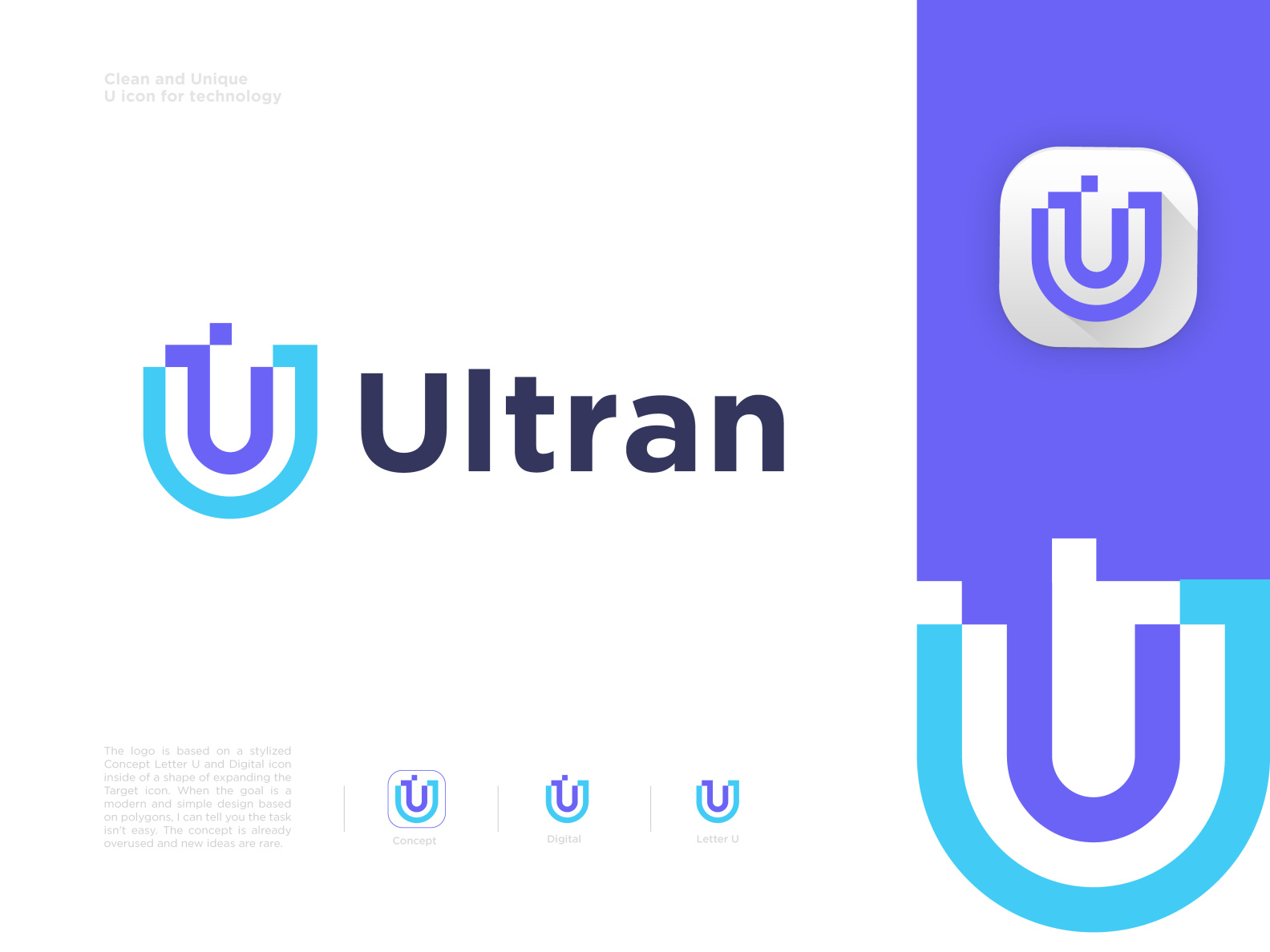 Ultran logo by Nazmul Hasan for twintrick on Dribbble