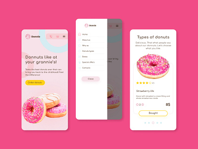 Donuts Shop / Mobile version design donut donut shop donuts mobile mobile design shop ux web