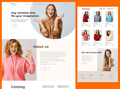 Mello Clothes Store clothes shop clothes store design landing design landing page shop store website