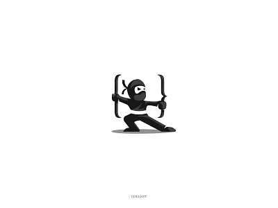 Code Ninja brackets brand code developer illustration mark mask negative space ninja programing