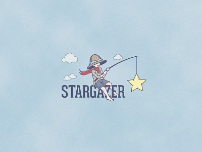 Stargazer creative design dreamer illustration me proud redscarf selfportrait stargazer winning