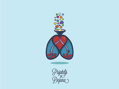 Prijatelji za Dejana / Friends for Dejan friend goodpeople hope illustration love lungs positive poster transplatation