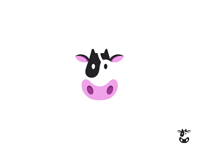 Cow animal brand cow gray lactose logo pill pink stomach