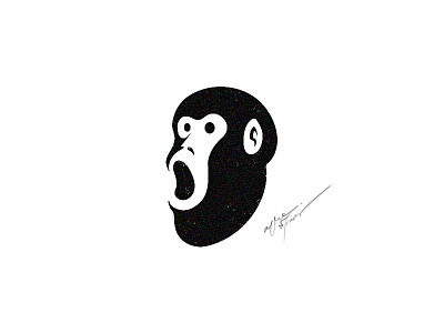 Singing Ape Sketch animal ape brand chorus icon jungle mark singing sketch sound