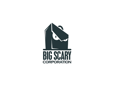 Big Scary Corporation big branding briefcase corporation evil eyes identity logo mark perspective scary