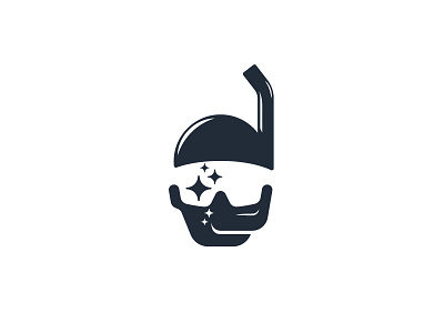 Stardiver branding diver diving mask goggles icon logo mark no limits sky stars