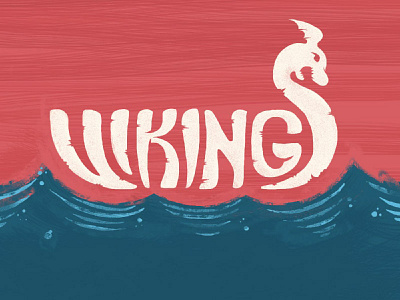 vikings poster sketch blood blue dragon plunder poster red sea ship storm typography vikings waves