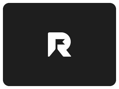 R fo Reach bold branding flag icon lab logo monogram negative space r simple symbol top