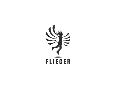 Flieger branding character flapping flyer hands illustration pilot toon vector wings