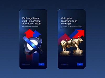 Crypto UI Exchange Launch Screen