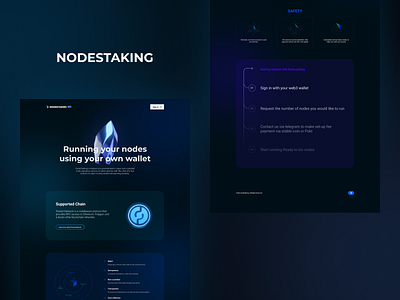 NodeStaking website I 3d animation blockchain cryptocurrency website