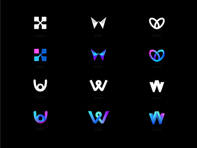 W LOGO gradual illustration logo logo design meta