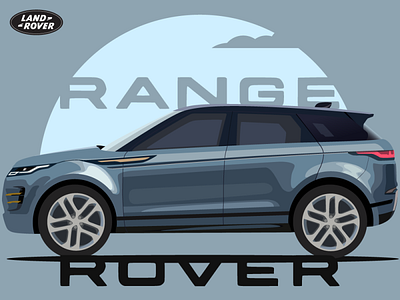 RANGE ROVER EVOQUE illustration !!! bmw car cars design graphic design illustration land rover poster range rover rover side view