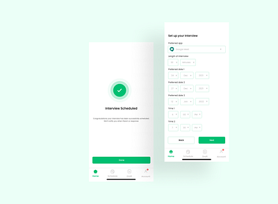 Interview Scheduling App Interface design interface interview research ui ux