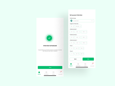 Interview Scheduling App Interface