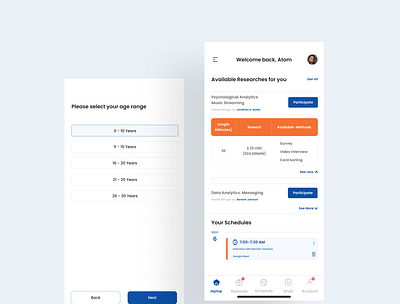 User Research Mobile Dashboard. business design interface research ui ux