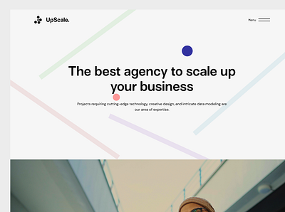 UpScale. Agency landing page agency landing page ui user interface web design webflow