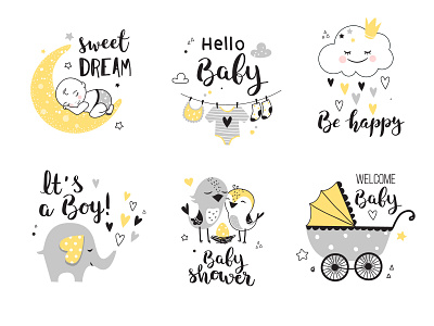 Logo for baby products baby branding design graphic design icon illustration kid logo nursery vector