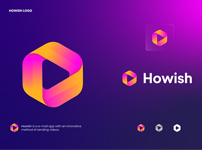 Howish | Logo Design app branding design email graphic design logo logo design mail vector